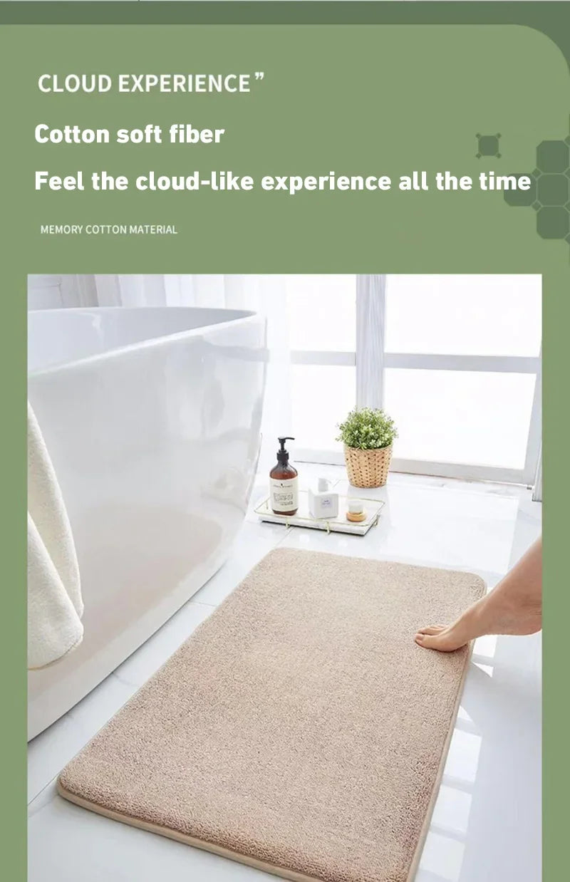 Bathroom Non-slip Water Absorbent Mat Soft Comfortable Shower Floor Rug Anti-slip Foot Pad For Household Toilet Bath Shower Room