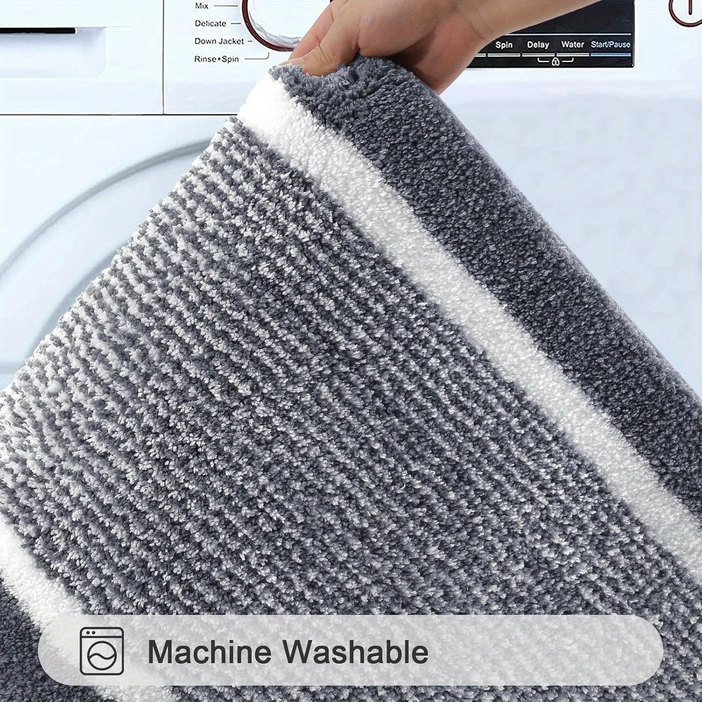 Washable Microfiber Bathroom Rugs Set 3pcs/set  Non Slip Absorbent Bath Mats for Bathroom Floor / Shower Mat/ Bathroom Rug/욕실 카펫