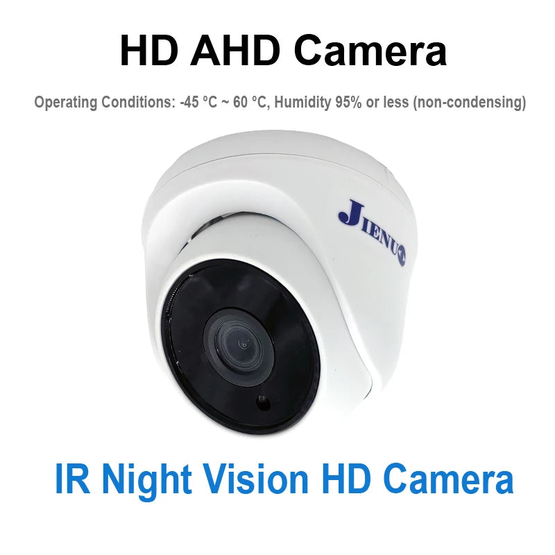JIENUO AHD Camera Dome Security Surveillance 1080P 5MP 4K Indoor Infrared Night Vision HD 2MP CCTV Home Cam Analog TV Connection