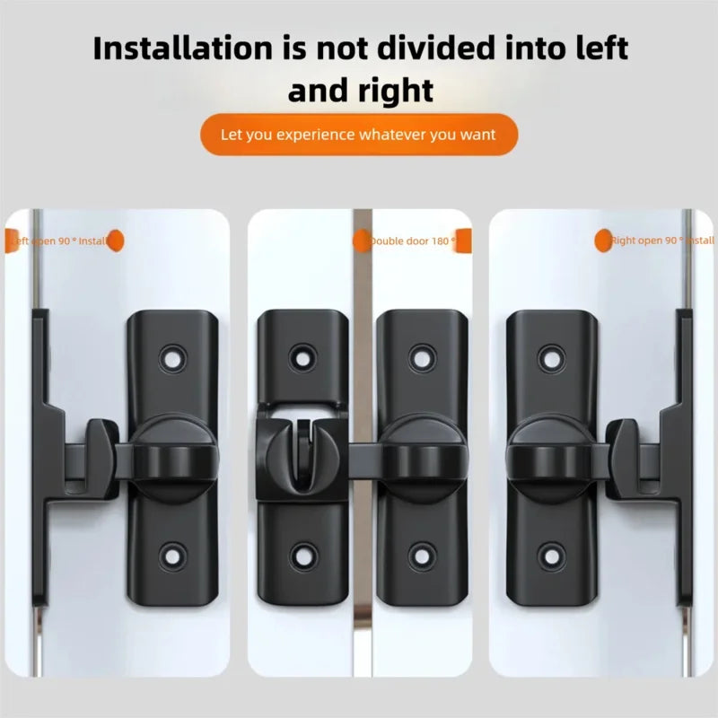 Door Hasp Latch 90/180 Degree Hasp Latches Sliding Door Chain Locks Security Hardware For Window Cabinet Hotel Home