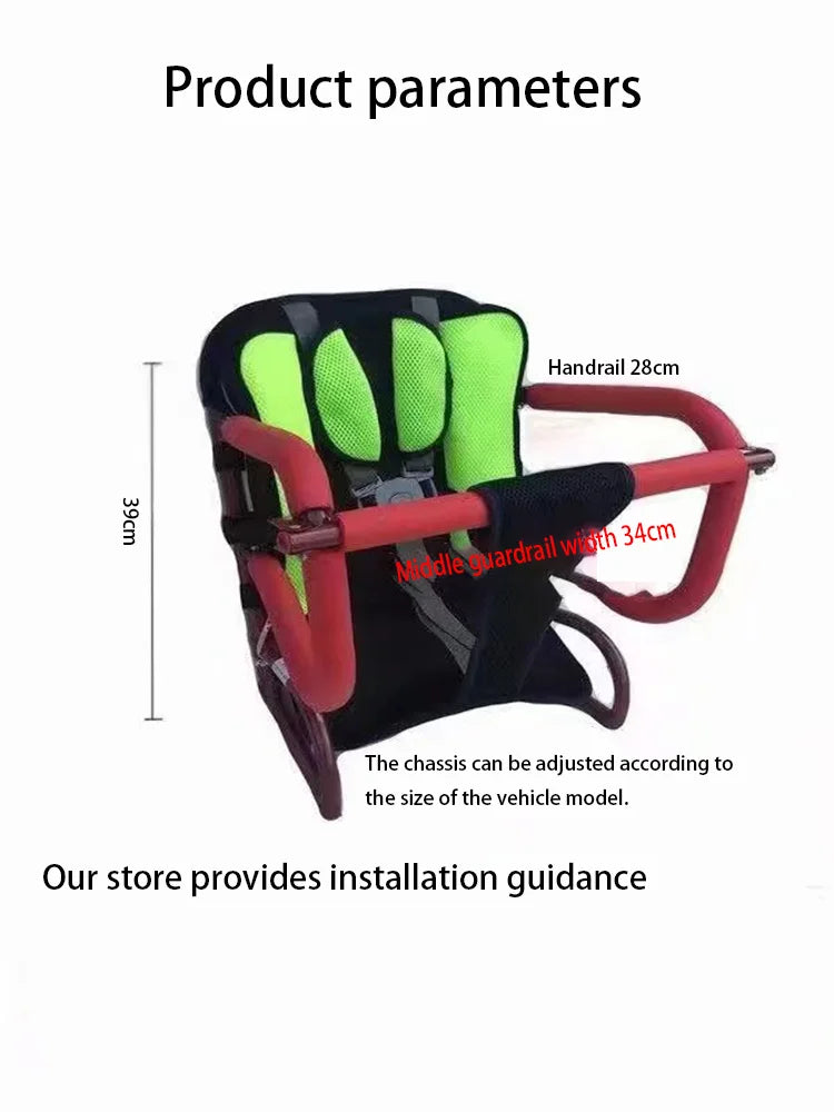 Electric Motorcycle Children's Safty Seat Seat Foldable Motorcycle Safety Seat General Guardrail With Rear Seat Selt
