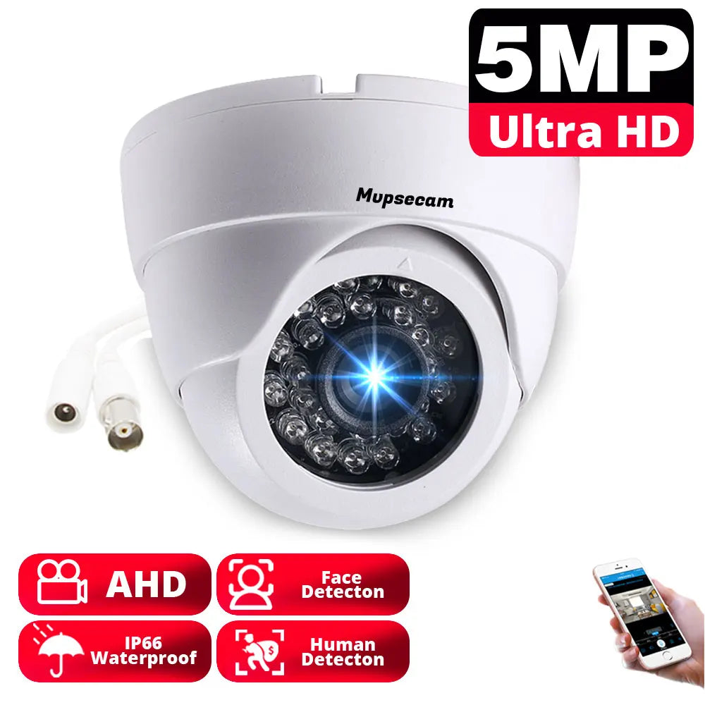 4K CCTV Security Analog Dome Camera BNC Outdoor Waterproof Face Detection AHD DVR Camera Video Surveillance System 8MP XMEYE 5MP