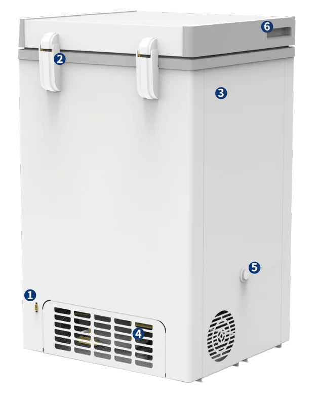 Solar powered refrigerators for portable transportation and storage of deep freezers