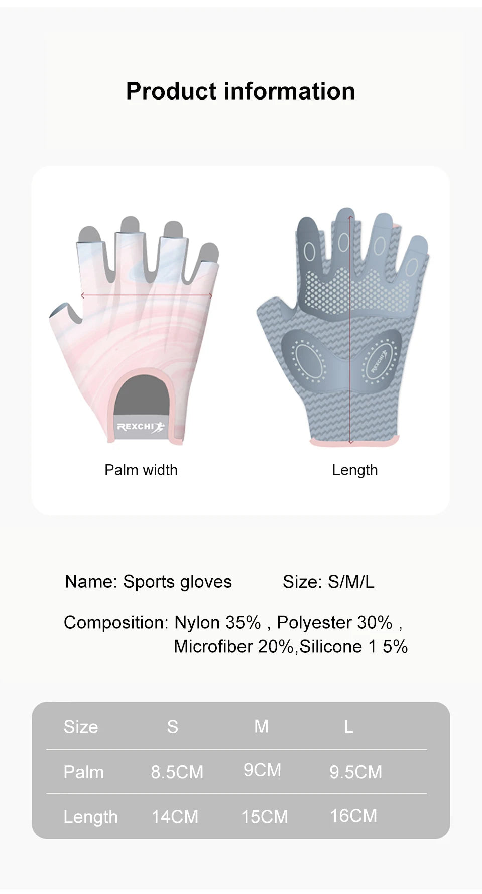 NOFOXO 1Pair Half-Finger Cycling Sports Gloves Women Breathable Anti-Slip Shock Absorbent Yoga Fitness Exercise Wear Resistant