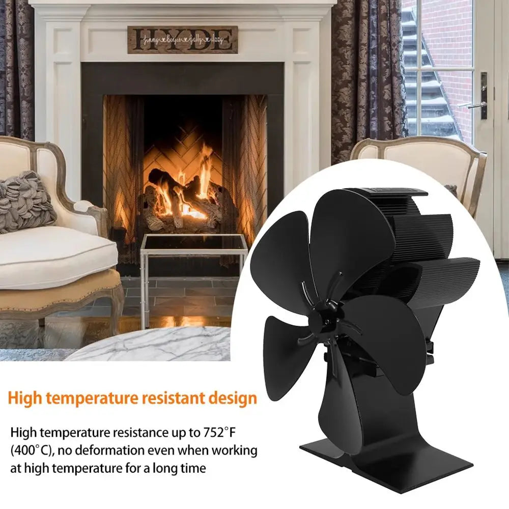 Only the fan blades Power Saving Eco Fire Heat Wood Stove Fan Fireplace Fan Log Burner for Heat Powered