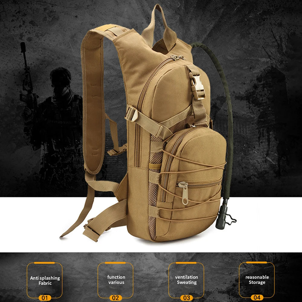 Tactical Hydration Pack Backpack Water-Proof 900D Polyester Ripstop Water Bag Water Bladder For Hiking Cycling Climbing Fishing