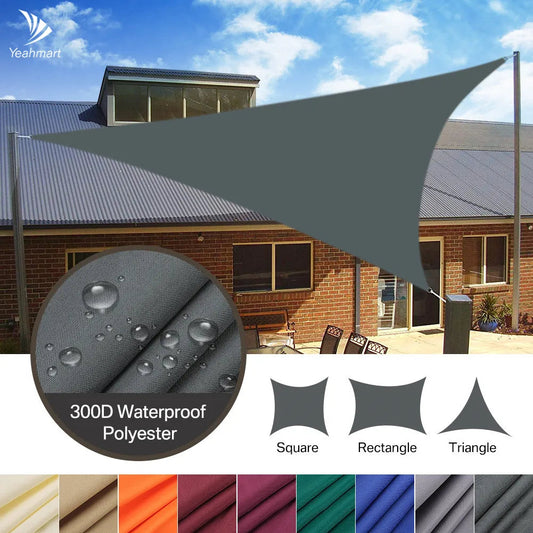 5/3.6/3/2M Triangle Shade Sail Waterproof Sunshade Sail Canopy 98%UV Block Awning with Free Rope for Garden Patio Pergola Gazebo WardBoyzPROShop