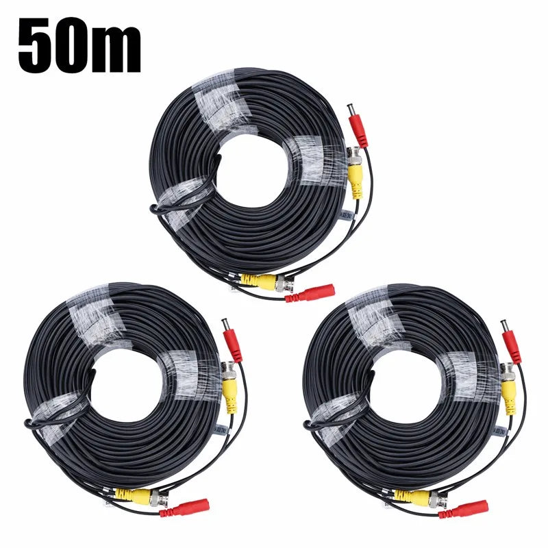 AHD Camera Cables 5M/10M/15M/20M/30M BNC Cable Output for DC Plug Cable for Analog AHD CCTV DVR Drop Shipping
