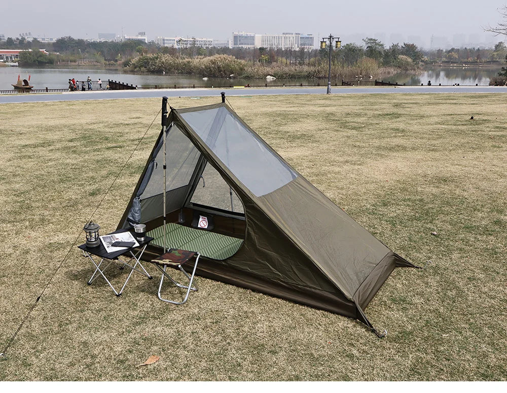 Airy Mesh Tent 1 Person Ultralight Tent Quick Setup Backpacking Shelter Breathable Mosquito Proof for Camping and Trekking WardBoyzPROShop