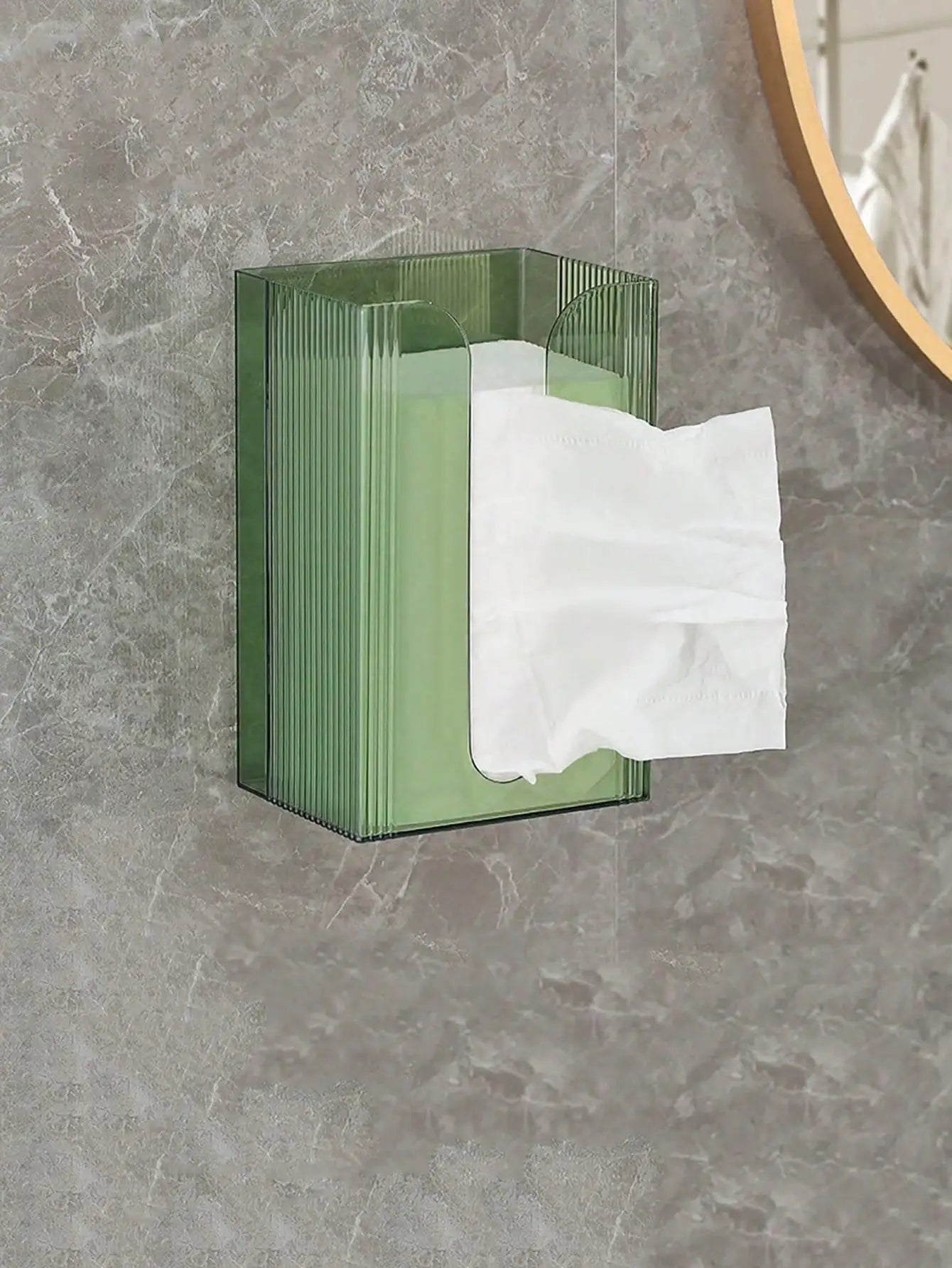 Bathroom Wall-Mounted Self-Adhesive Tissue Box Multi-Function Paper Towels Storage Box Portable Draw Cartons Commodity