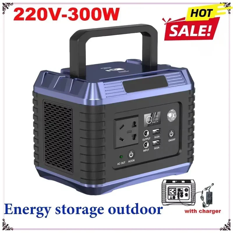 220V 32000mAh Portable Power Bank Charging Station 300W Emergency Outdoor Storage Power Supply Camping RV Multi-function USB WardBoyzPROShop