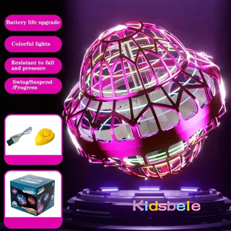 Kids Flying Ball Toy Magic Intelligent Sensor Floating Spinning UFO Shape Flying Ball Summer Indoor Outdoor Toy Birthday Gift