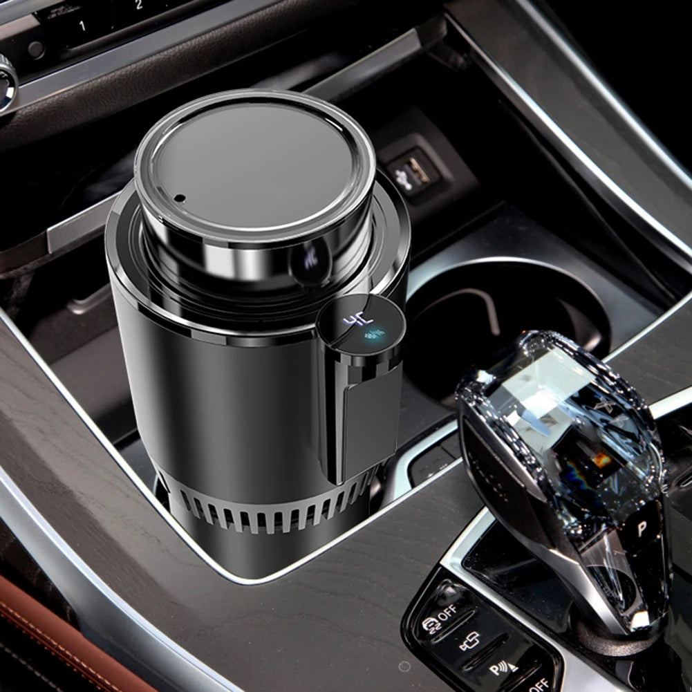 12V Car Office Cup Warmer Cooler with Temperature Display 2 In 1 Smart Beverage Mug Holder Car Smart Hot Cold Cup Drinks Holder WardBoyzPROShop