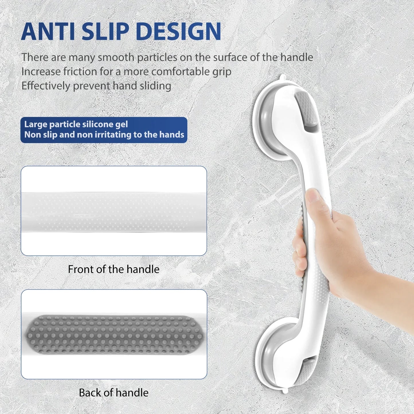 Shower Toilet Handrail Stainless Steel/Plastic Bathroom Tub Grab Bar Anti Slip Prevent Falls for Elderly Safety Support Handle