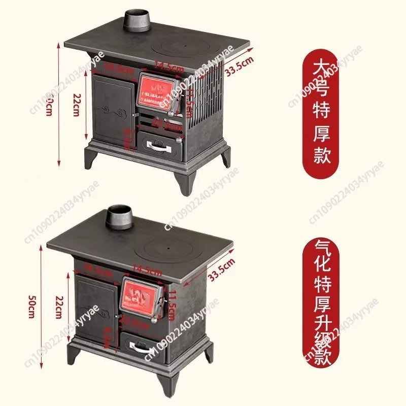 Rural firewood heating stove Firewood and coal dual-purpose smokeless Household winter indoor heating stove New type of oven
