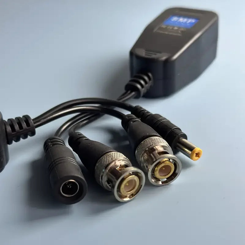 8MP 2 IN 1 HD Video Balun BNC TO RJ45 Transceiver Coax BNC And DC Connectors For 8MP HDCVI HDTVI AHD Analog Camera