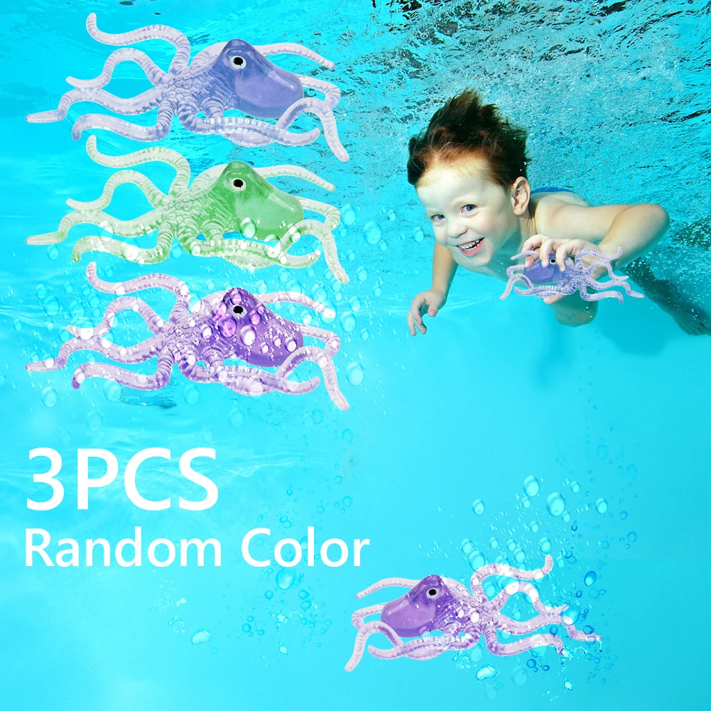 Kids Diving Game Toys Set Underwater Diving Toys Cartoon Pool Throwing Toys Water Sports Toy Set Swimming Pool Accessories