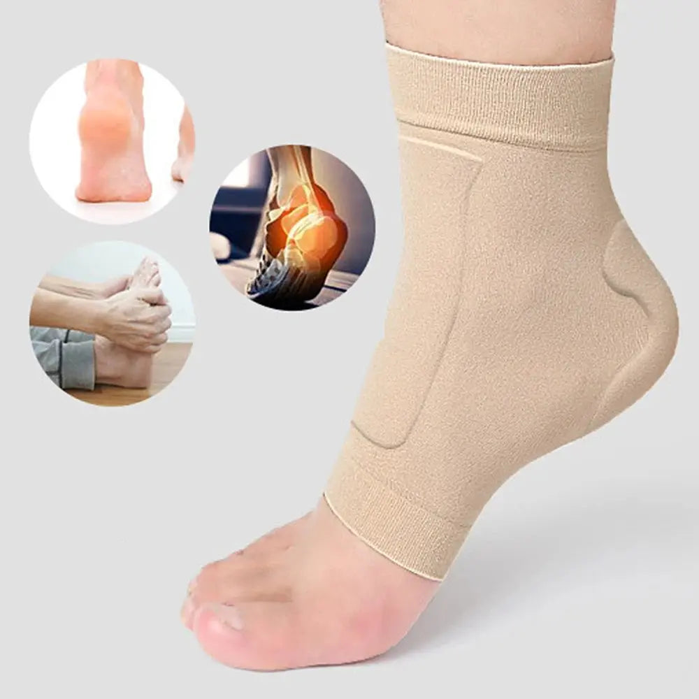 1 Pair Ankle Bone Protection Socks Malleolar Sleeves with Gel Pads for Boots, Skates, Splints, Braces, Skating Hockey Roller Ski WardBoyzPROShop