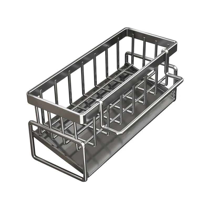 Kitchen sink draining rack, automatic drainage plastic storage rack, sink shelf, sponge and soap rack, towel rack