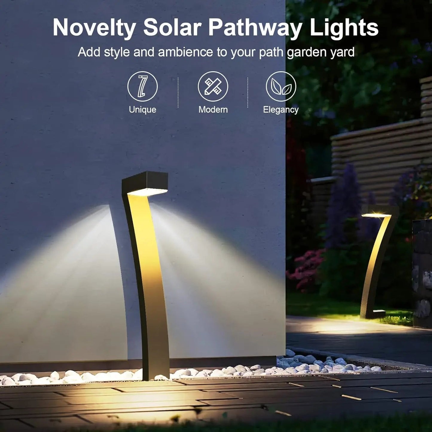 6Pack Bright Solar Outdoor Lights Pathway, 12 Hrs Solar Garden Lights, Auto On/Off for Outside Landscape Path Yard Walkway WardBoyzPROShop