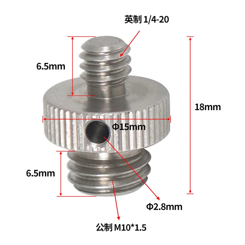 Conversion Screw 1/4 to 1/4 3/8" M4 M5 M6 M8 M10 Screw Projector Adapter DSLR Camera Tripod Ballhead Photography Fixing Mount
