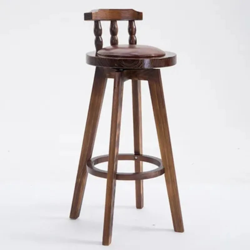 American Style Solid Wood round Bar Table Set Small High-Top Balcony Lounge Coffee Table