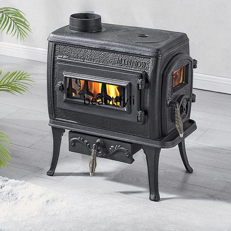 Cast Iron Wood Burning Stove 8kW Fireplace Heater for Home Heating