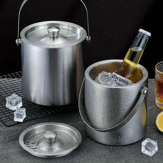 1.6L/2L/3L Stainless Steel Insulated Ice Bucket Wine Beer Champagne KTV Party Cooler WardBoyzPROShop