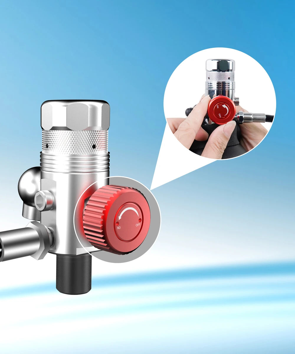 DEDEPU 1L Scuba Diving Tank Professional Diving Equipment Underwater Breathing Scuba Tank Oxygen Cylinder 15-25 Minutes