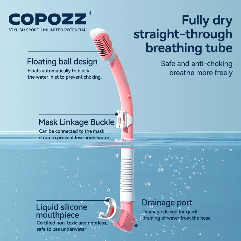 COPOZZ Professional  Diving Mask Full Vision Mask Underwater Snorkel Mask Set Swimming Snorkel HD Anti Fog Diving Equipment WardBoyzPROShop