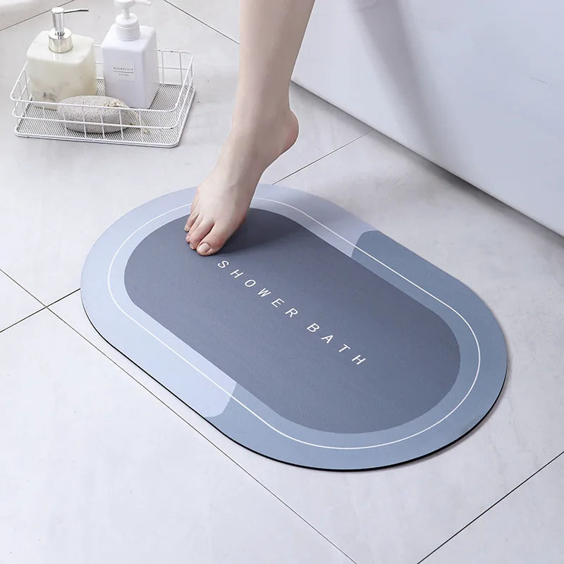 Absorbent Bathroom Bath Mat Anti-slip Shower Rug Diatom Ooze Bath Mats Kitchen Entrance Doormats Home Floormat Bathtub Carpet