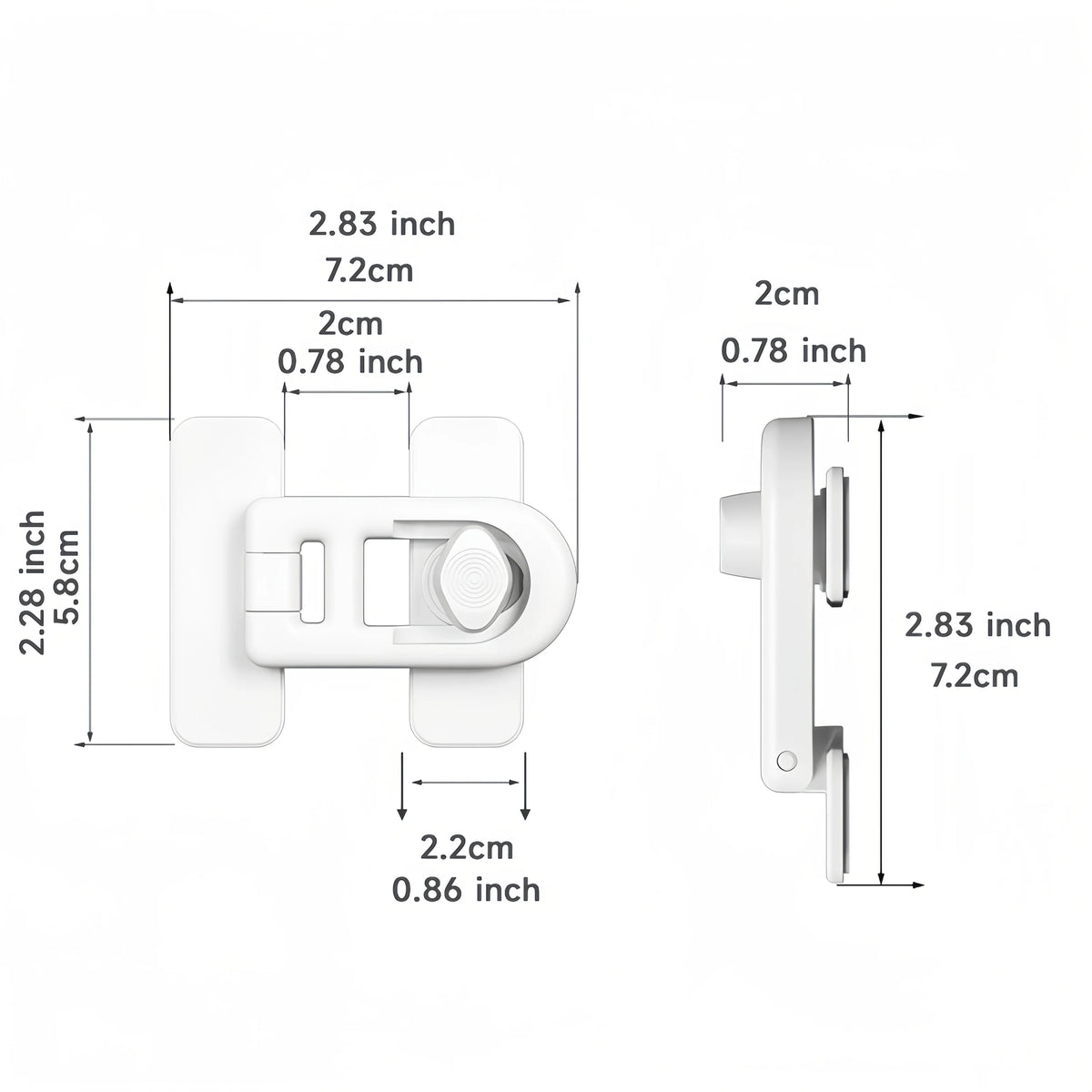 Home refrigerator cabinet lock freezer lock, can be used at 90 ° and 180 °, suitable for refrigerators cabinet locks and drawers