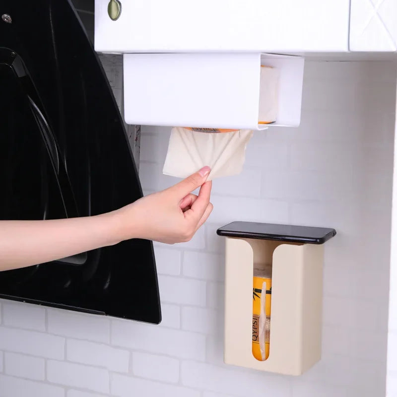 Bathroom Tissue Boxes Paper Holder Wall Hanging Tissue Box Tissue Racks Kitchen Napkin Storage Rack Toilet Paper Dispenser