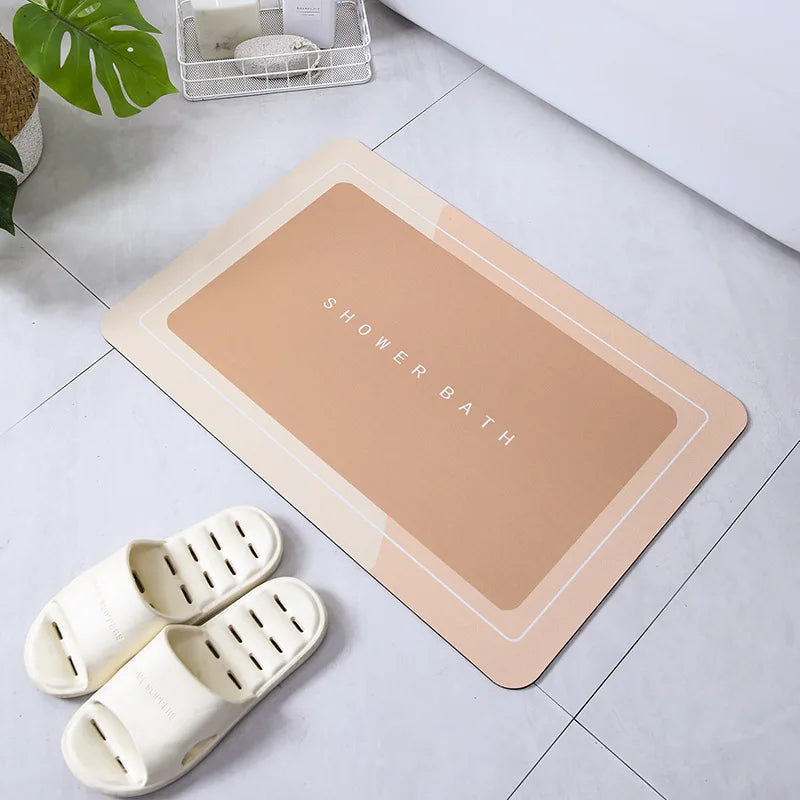 Absorbent Bathroom Bath Mat Anti-slip Shower Rug Diatom Ooze Bath Mats Kitchen Entrance Doormats Home Floormat Bathtub Carpet