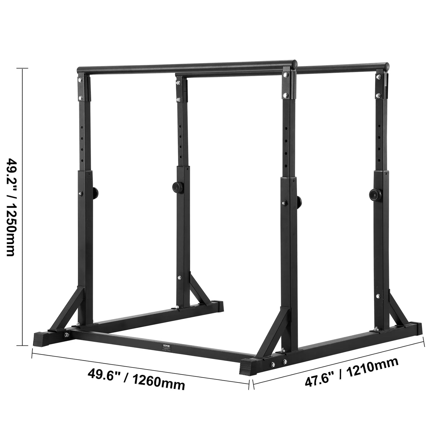 SucceBuy Dip Bar 800lbs Capacity Heave Duty Dip Stand Station with Adjustable Height Parallel Bar for Strength Training Home Gym