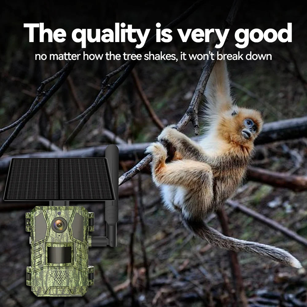 Trail Camera 4G LTE Trail Wildlife Hunting Camera Game Cam Dear Surveillance Night Vision No Glow Motion Activated 0.2s Trigger
