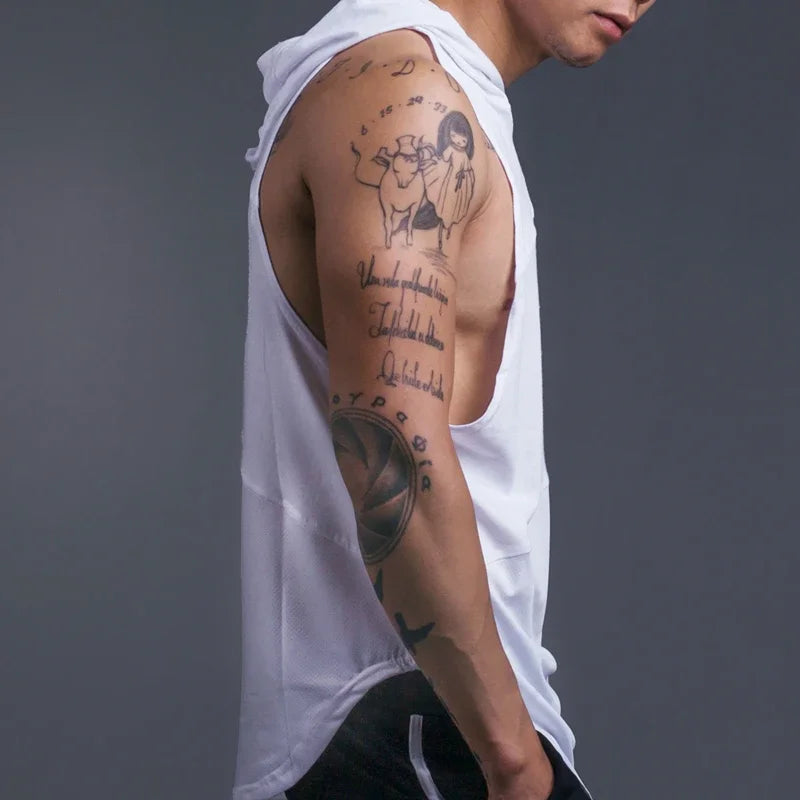 DIY Logo Bodybuilding Stringer Tank Top hooded Men Gym Clothing Fitness Mens Sleeveless Vests Cotton Singlets Muscle Tanktops WardBoyzPROShop