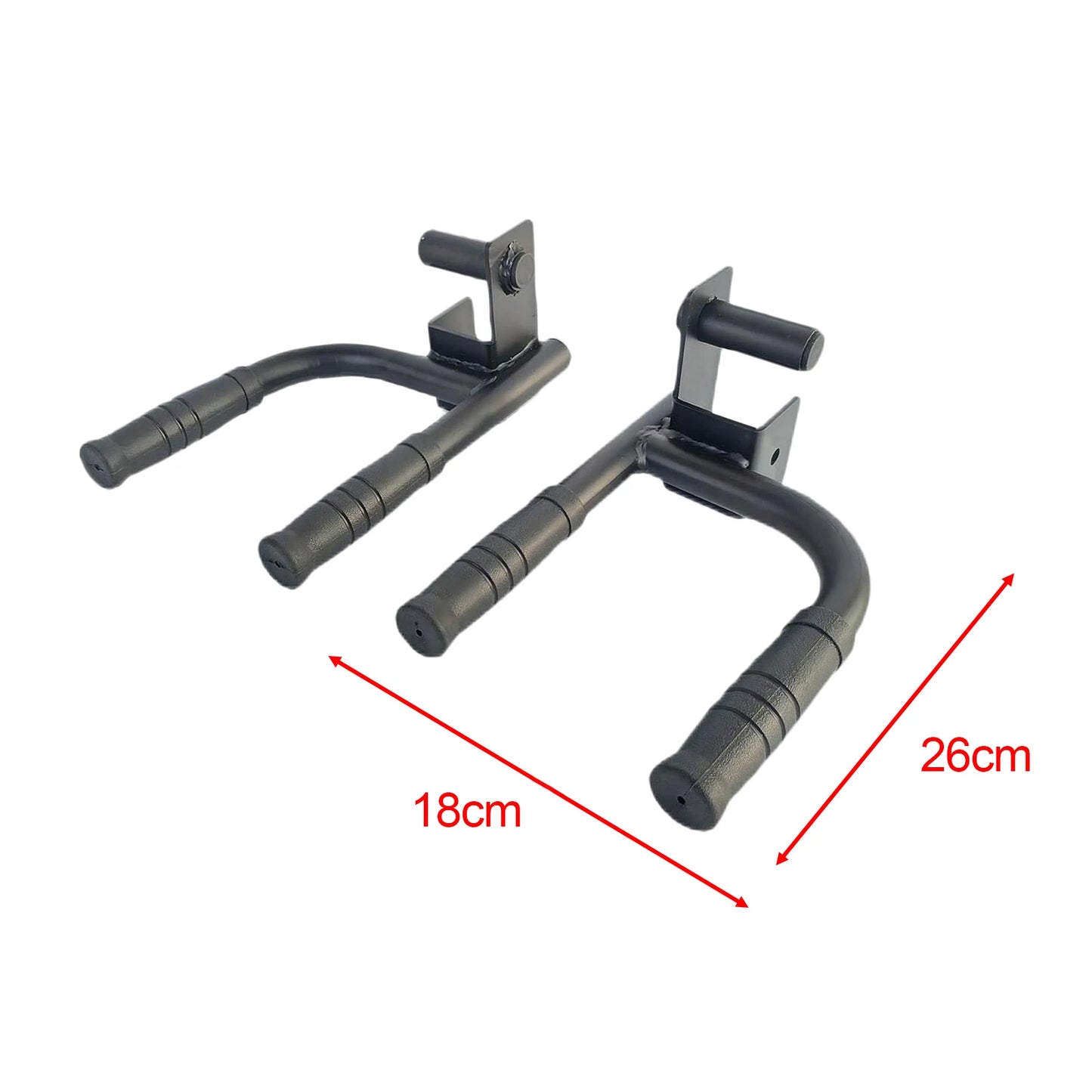 2 Pieces Dip Bar Barbell Rack Holders Easy to Install Chest Training Pull up Push Up Grip Handles Heavy Duty Gym Sports