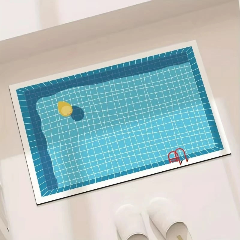 Heavy-Duty Non-Slip Bath Rug - Wear-Resistant & Absorbent Floor Mat for Bathroom, Bedroom & Door