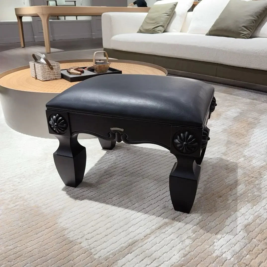 Wooden Footstool Fashion Footrest Quadrate Ottomans Multifunctional Universal Modern Design Small Creative Home Furnitures