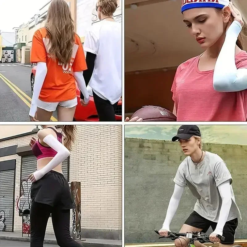 1 Pair Cooling Arm Covers for Men and Women Summer Sun Protection Sunshade Ice Silk Sleeves for Cycling Outdoor Sports Golf WardBoyzPROShop