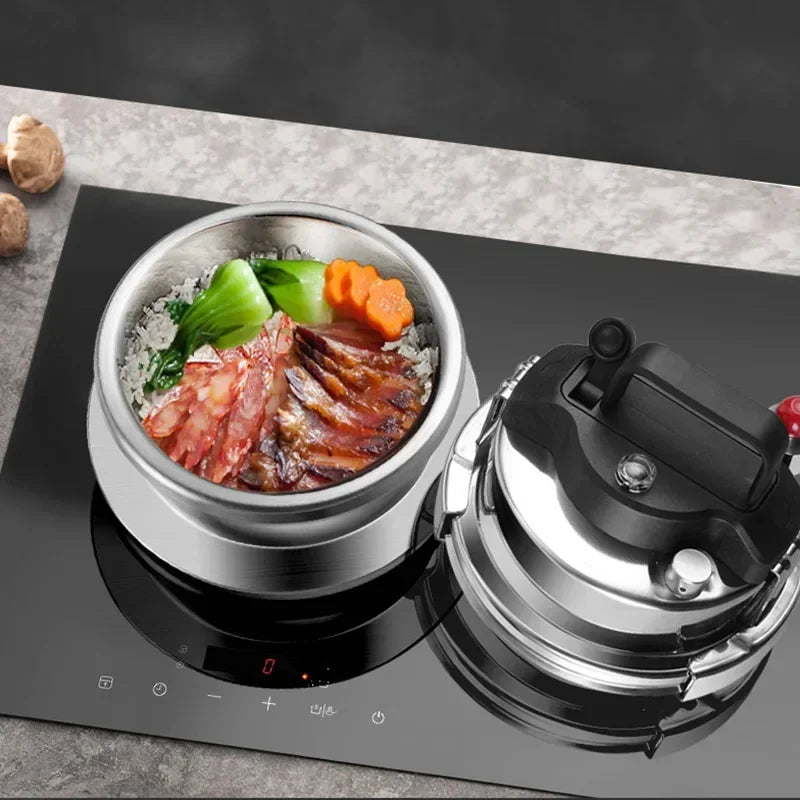 1.6L/2L Pressure Cooker Outdoor Camping Portable Micro Pressure Cooker Household 304 Stainless Steel 5-minute Quick Cooking Pot