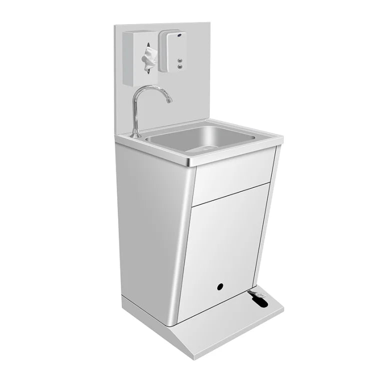 Outdoor 304 stainless steel automatic hands-free sink wash basin industrial pedal sink hotel restaurant