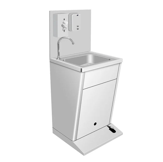 Outdoor 304 stainless steel automatic hands-free sink wash basin industrial pedal sink hotel restaurant