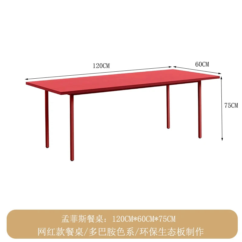 Design Legs Dining Table Modern Rectangle Kitchen Living Dining Table Waterproof Vase Muebles Para El Hogar Home Furniture