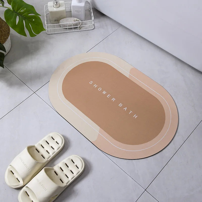 Absorbent Bathroom Bath Mat Anti-slip Shower Rug Diatom Ooze Bath Mats Kitchen Entrance Doormats Home Floormat Bathtub Carpet