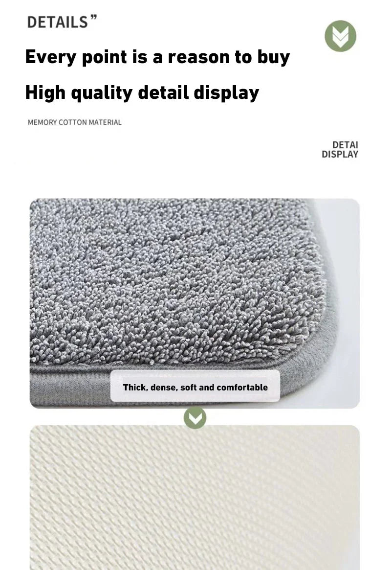 Bathroom Non-slip Water Absorbent Mat Soft Comfortable Shower Floor Rug Anti-slip Foot Pad For Household Toilet Bath Shower Room