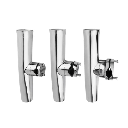 Marine Adjustable Fishing Rod Holder Stainless Steel 360 Degrees Rotation Clamp-on Rail 19-26mm/25-32mm/32-50mm Boat Accessories