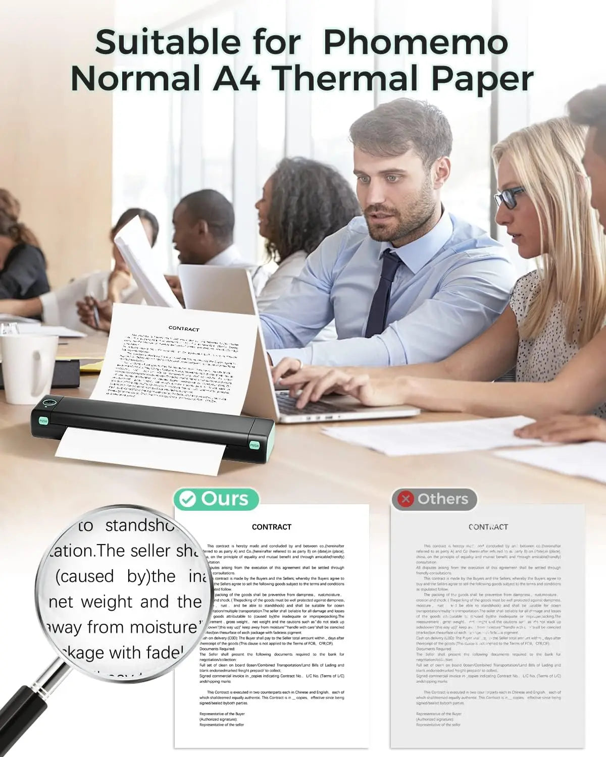 Phomemo M08F A4 Thermal Paper for M08F, PJ762/PJ763MFi, MT800/MT800Q, A4 Portable Printers, M08F Printer Paper, 8.27" x 11.69" WardBoyzPROShop