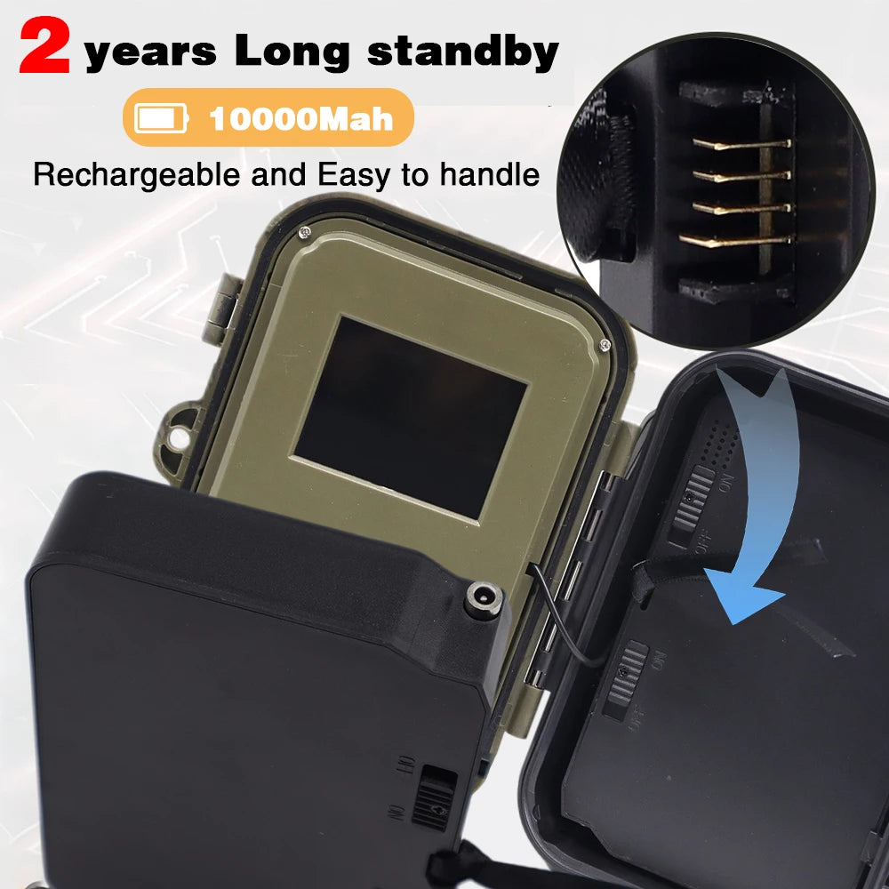 4G HD LIVE Video Lithium Battery Cellular Trail Camera 50MP 4K Wireless Game APP Cloud Service Waterproof IP66 Wildlife Cam
